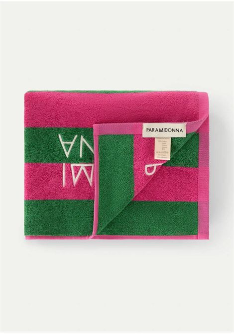 Telo mare con logo PARAMIDONNA KIDS | MEDIUM TOWELFUCHSIA/EMERALD